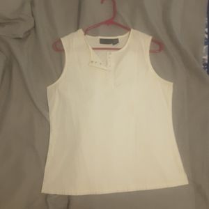 Women's relativity size large white tank top